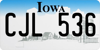 IA license plate CJL536