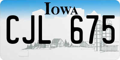 IA license plate CJL675