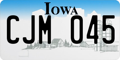IA license plate CJM045