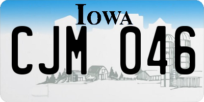 IA license plate CJM046