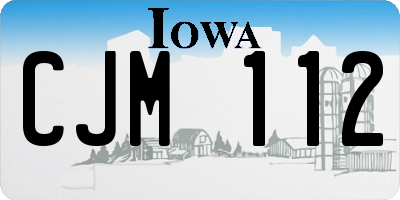 IA license plate CJM112