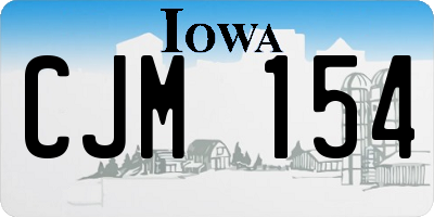 IA license plate CJM154