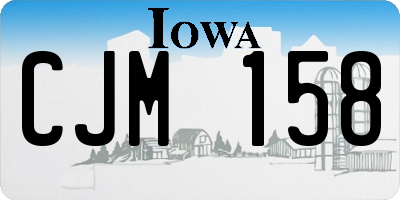 IA license plate CJM158