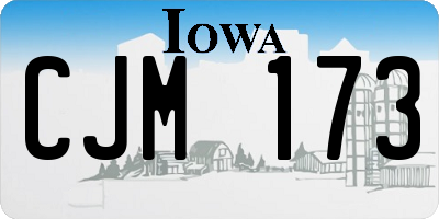 IA license plate CJM173