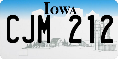 IA license plate CJM212