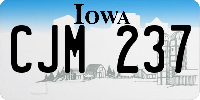 IA license plate CJM237