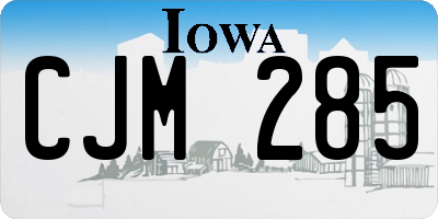 IA license plate CJM285