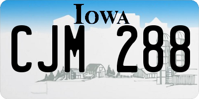 IA license plate CJM288