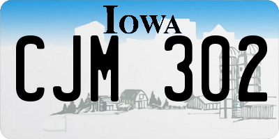 IA license plate CJM302