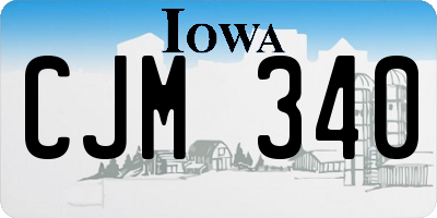 IA license plate CJM340
