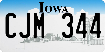IA license plate CJM344