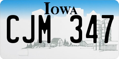 IA license plate CJM347