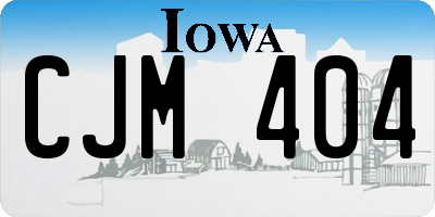 IA license plate CJM404