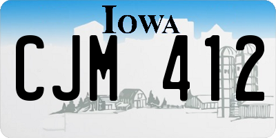 IA license plate CJM412
