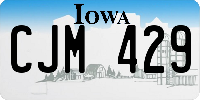IA license plate CJM429