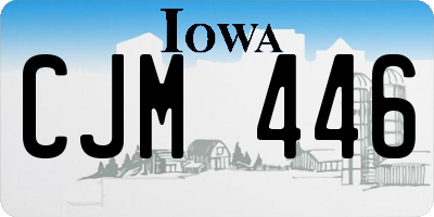 IA license plate CJM446