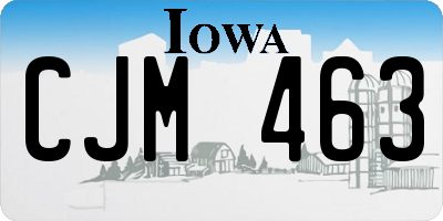 IA license plate CJM463