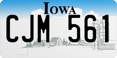 IA license plate CJM561