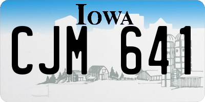 IA license plate CJM641