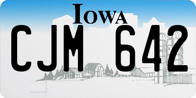 IA license plate CJM642