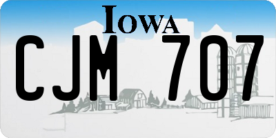 IA license plate CJM707