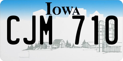 IA license plate CJM710