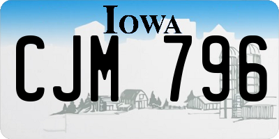 IA license plate CJM796