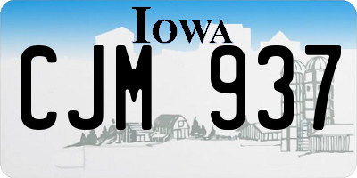 IA license plate CJM937
