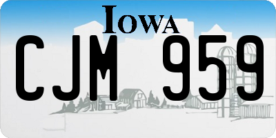 IA license plate CJM959