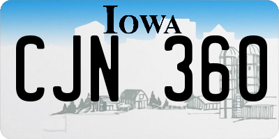 IA license plate CJN360