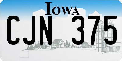 IA license plate CJN375