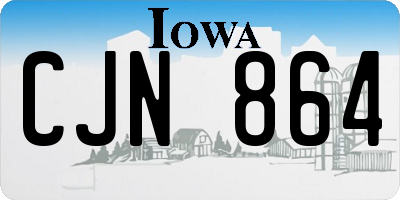 IA license plate CJN864