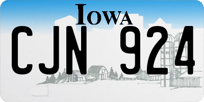 IA license plate CJN924