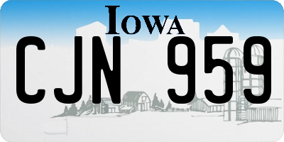 IA license plate CJN959