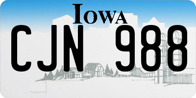 IA license plate CJN988