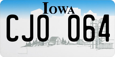 IA license plate CJO064