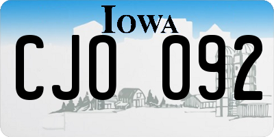 IA license plate CJO092