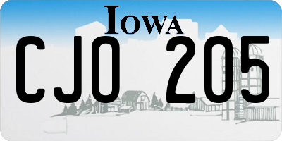 IA license plate CJO205