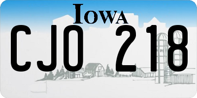 IA license plate CJO218
