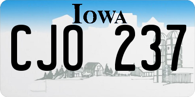 IA license plate CJO237