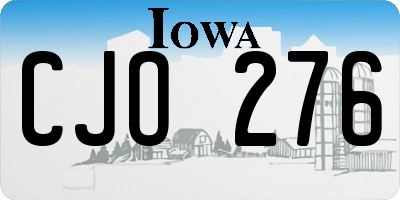 IA license plate CJO276