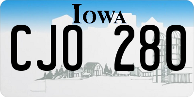 IA license plate CJO280