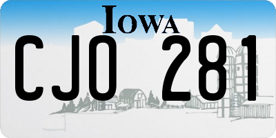 IA license plate CJO281