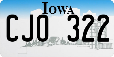 IA license plate CJO322