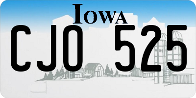IA license plate CJO525