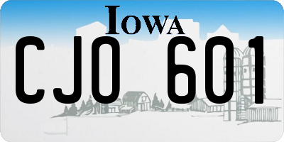 IA license plate CJO601