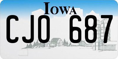 IA license plate CJO687