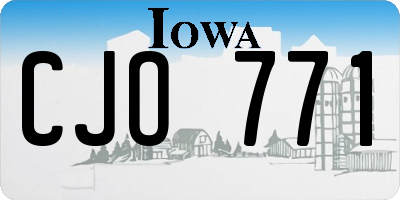 IA license plate CJO771