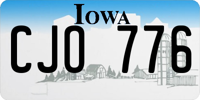 IA license plate CJO776
