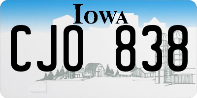 IA license plate CJO838